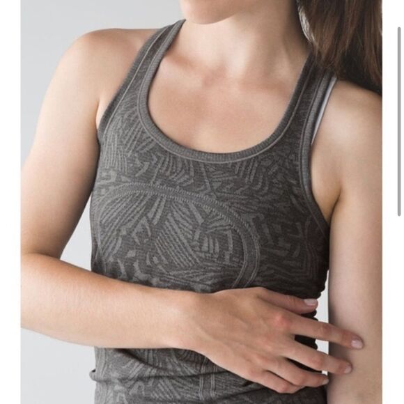 Lululemon Swiftly Tech Racerback Tank Gray Print - Picture 1 of 9